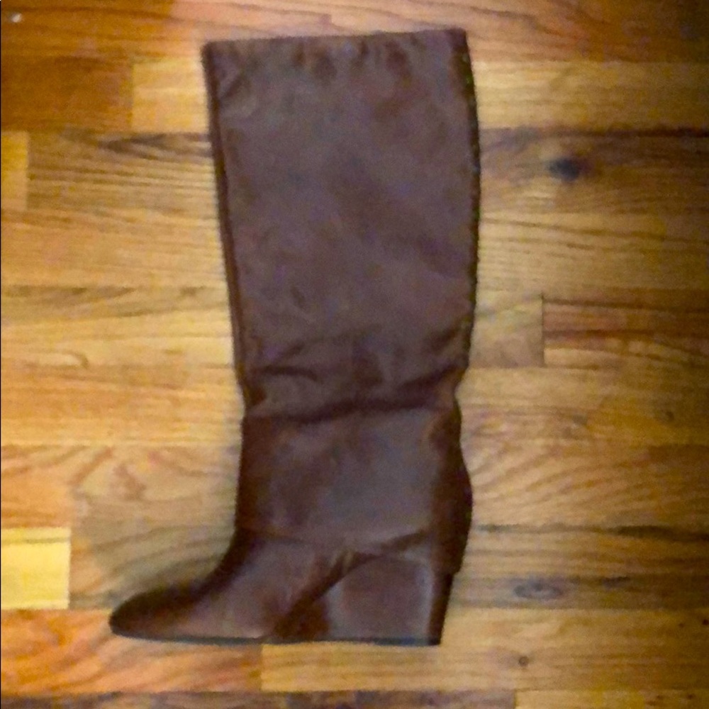 Wedge tall boots
